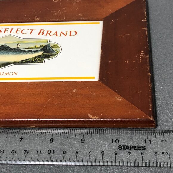 Rustic Wall Plaque Pacific Select Brand Smoked Salmon Wooden Ceramic - Picture 9 of 10